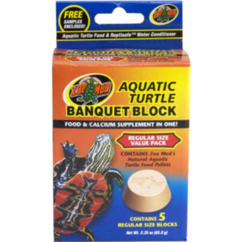 Zoo Med Aquatic Turtle Banquet Block - Regular Size 5 Pack