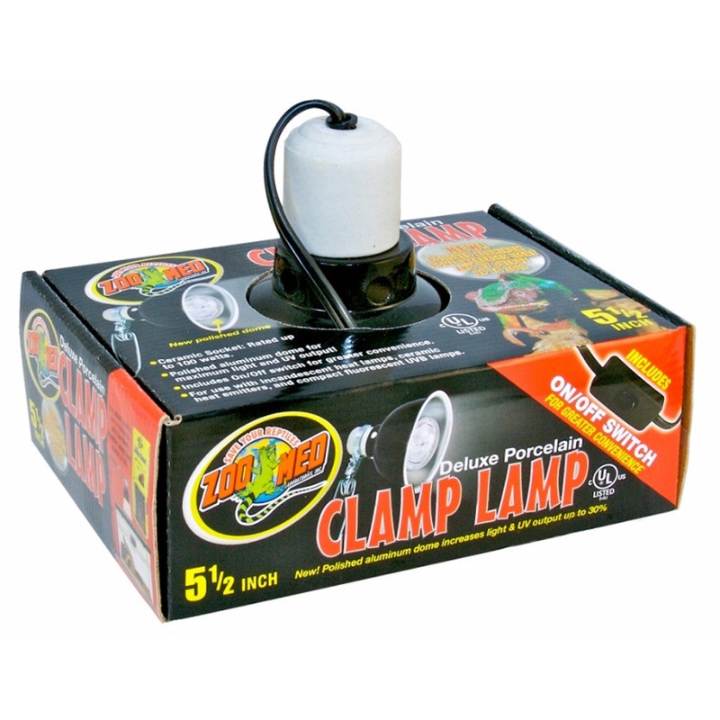 Zoo Med Deluxe Porcelain Clamp Lamp - 5.5 inch