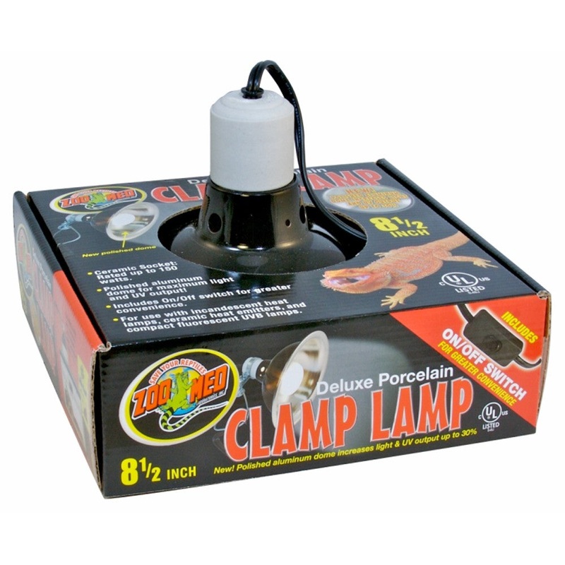 Zoo Med Deluxe Porcelain Clamp Lamp - 8.5 inch