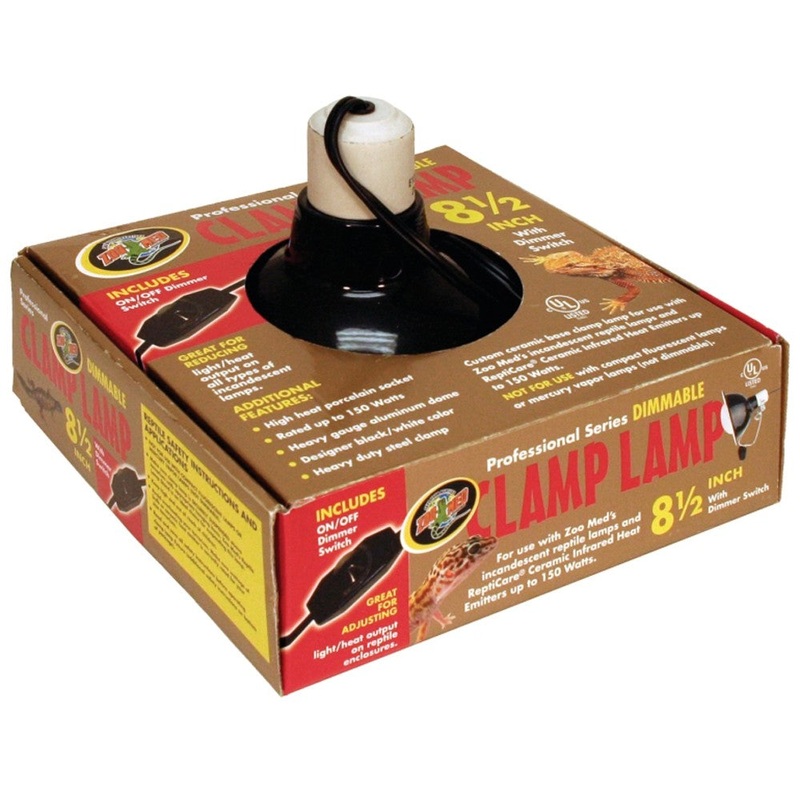 Zoo Med Professional Series Dimmable Clamp Lamp - 8.5 inch
