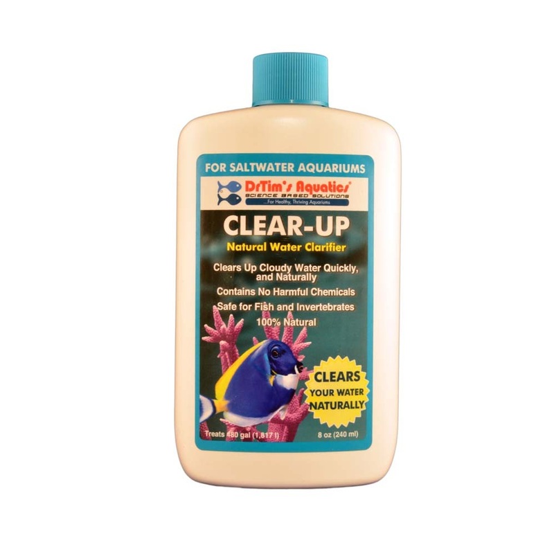 DrTims Aquatics Clear-Up Natural Water Clarifier for Saltwater 8oz