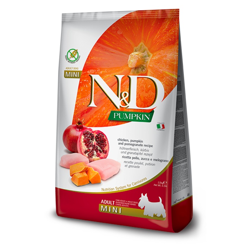Farmina N&D Pumpkin Grain Free Chicken and Pomegranate Adult Mini Dog Food - 5.5lb