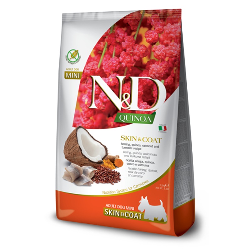 Farmina N&D Quinoa Functional Skin & Coat Herring Mini Dog Food - 5.5lb