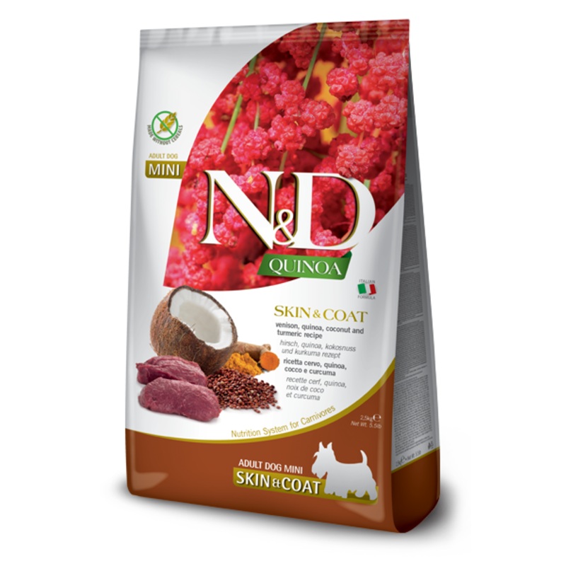 Farmina N&D Quinoa Functional Skin & Coat Venison Mini Dog Food - 5.5lb