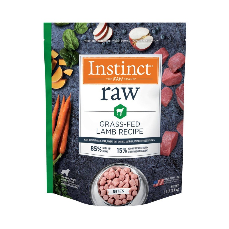 Instinct Raw Frozen Bites Adult Dog Food Grass-Fed Lamb - 2.7lb