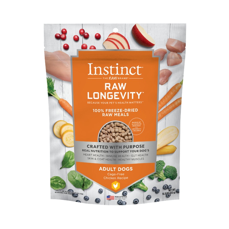 Instinct Raw Longevity Freeze Dried Bites Adult Dog Food Chicken - 16oz