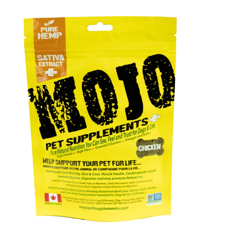 Mojo Pet Supplements Full-Spectrum Hemp Sativa Chewable Tablets Chicken - 192g