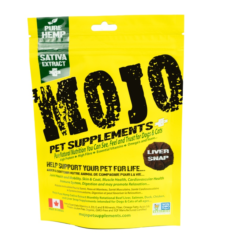 Mojo Pet Supplements Full-Spectrum Hemp Sativa Chewable Tablets Liver Snap - 62g