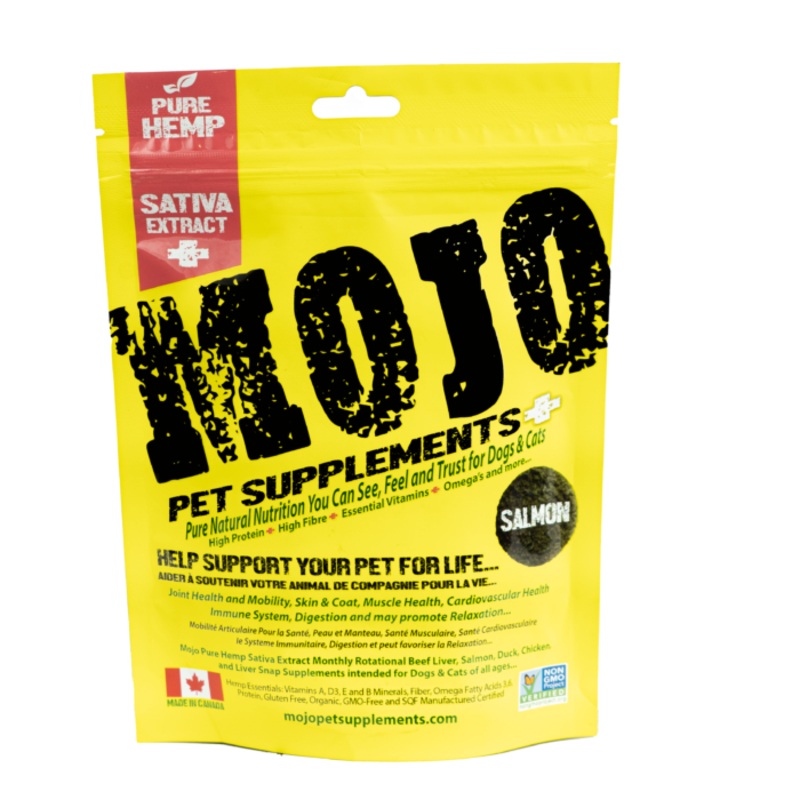 Mojo Pet Supplements Full-Spectrum Hemp Sativa Chewable Tablets Salmon - 138g