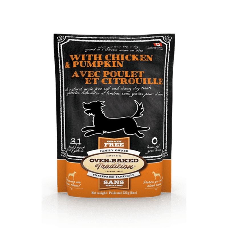 Oven Baked Tradition All Natural Treats For Dogs - Chicken & Pumpkin - 8oz