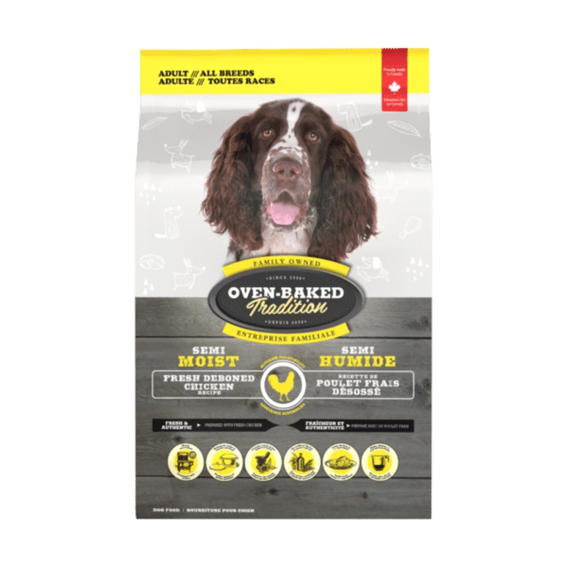 Oven Baked Tradition Semi-Moist Dog Food For Large Breed Chicken Adult - 5lb
