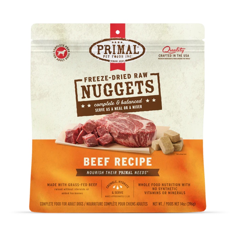 Primal Freeze Dried Raw Nuggets Dog Food Beef Recipe - 5.5oz