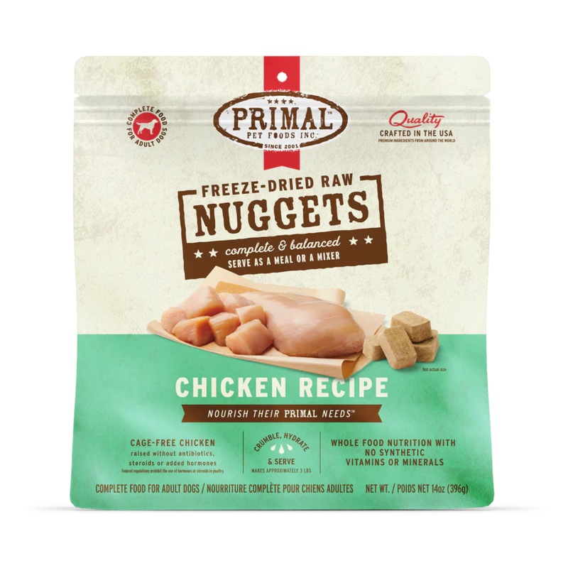 Primal Freeze Dried Raw Nuggets Dog Food Chicken Recipe - 5.5oz