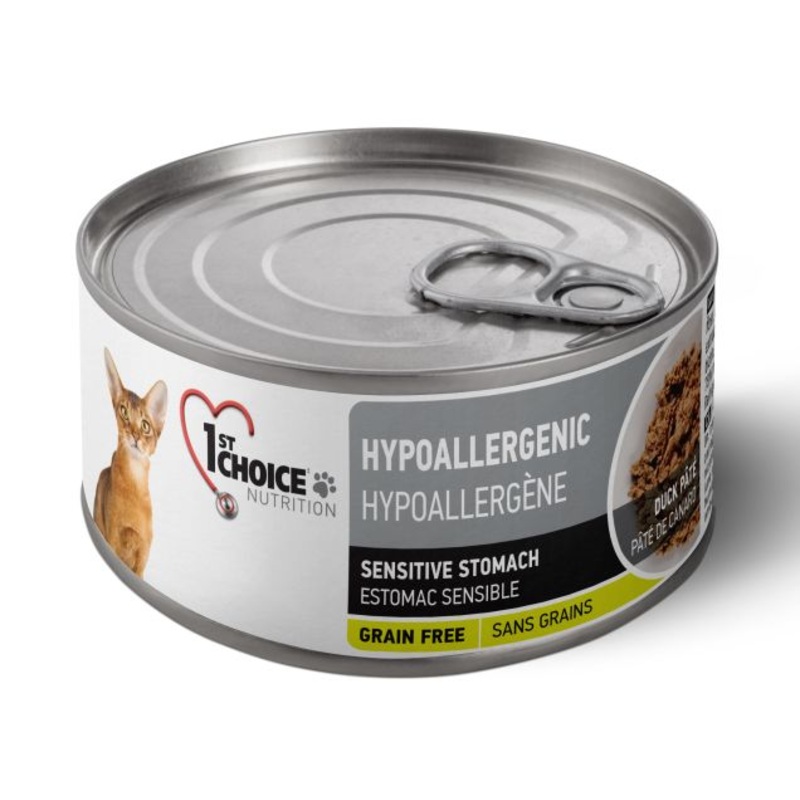 1st Choice Nutrition Hypoallergenic Duck Pate Adult Wet Cat Food - 156g