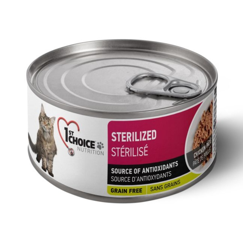 1st Choice Nutrition Sterilized Chicken Pate Adult Wet Cat Food - 156g