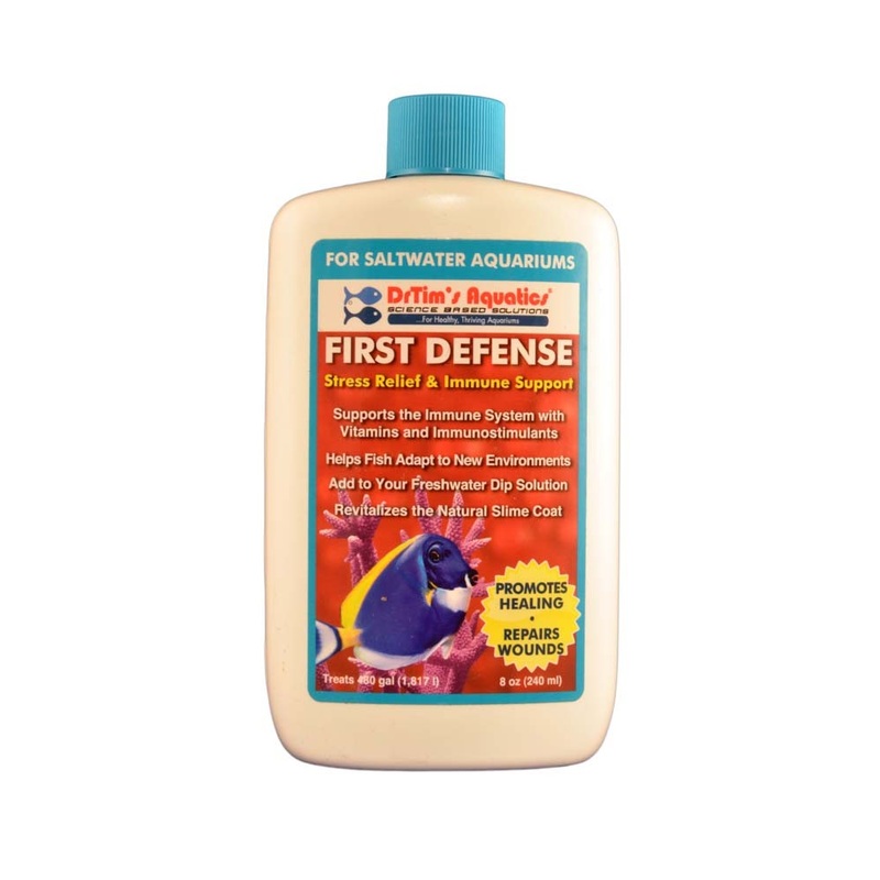 DrTims Aquatics First Defense Stress Relief for Saltwater 8oz