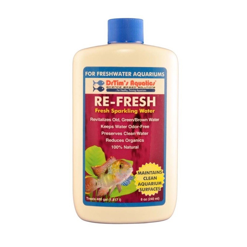 DrTims Aquatics Re-Fresh for Clean Surfaces & Water for Freshwater 8oz