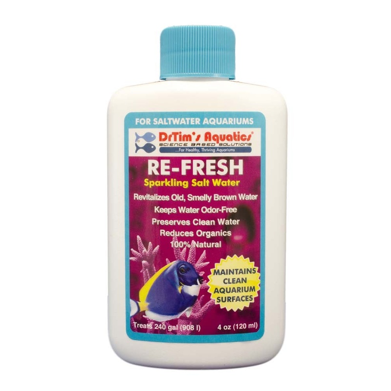 DrTims Aquatics Re-Fresh for Clean Surfaces & Water for Saltwater 4oz