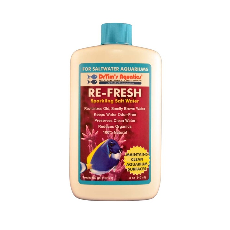 DrTims Aquatics Re-Fresh for Clean Surfaces & Water for Saltwater 8oz