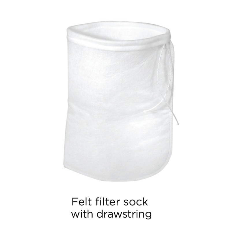 Simplicity 200 Micron Filter Sock with Drawstring - 4 inch x 14 inch