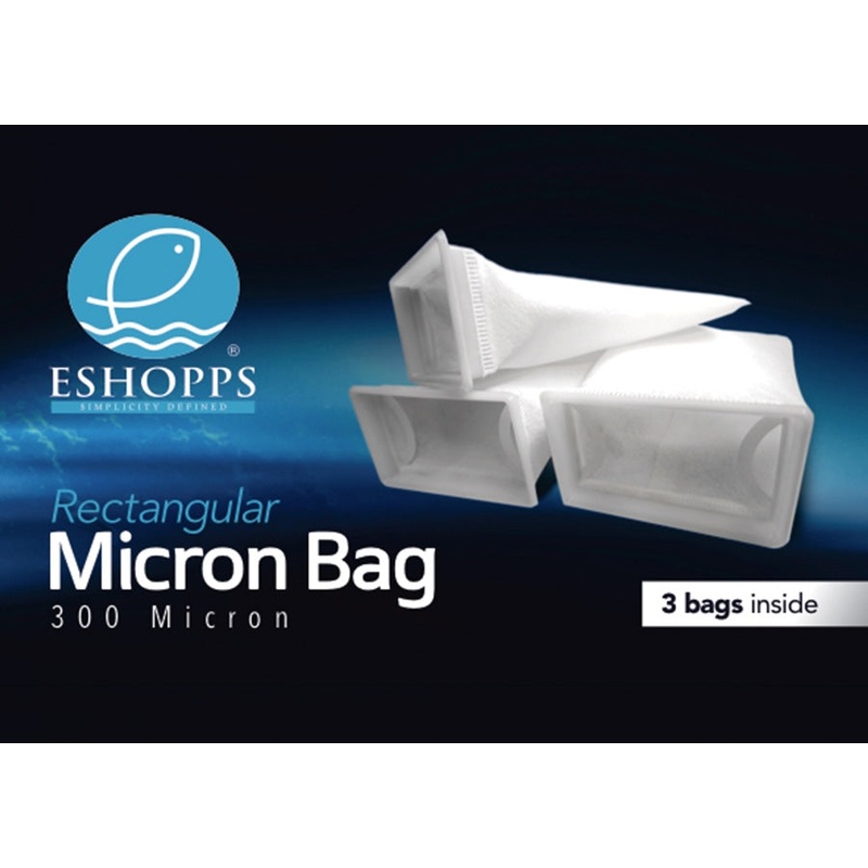 Eshopps Filter Sock 300 Micron Rectangular - 3 Pack