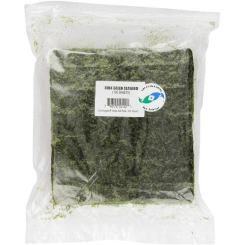 Two Little Fishies SeaVeggies Green Seaweed Bulk - 100 Sheets