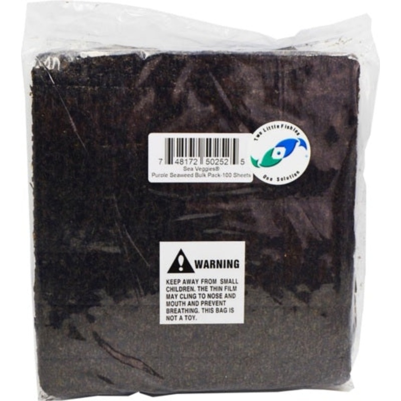 Two Little Fishies SeaVeggies Purple Seaweed Bulk - 100 Sheets
