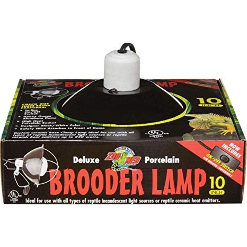 Zoo Med Deluxe Porcelain Brooder Lamp Fixture - 10inch