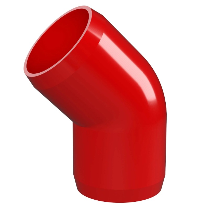 PVC 45 Degree Elbow Schedule 40 - 3/4 Inch Red