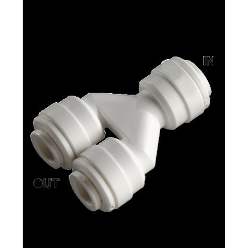 Two-Way Splitter Y, 1/4 Inch quick connect