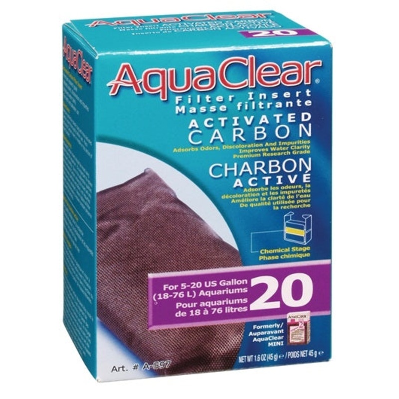 AquaClear 20 Activated Carbon Filter Insert - 1 pack