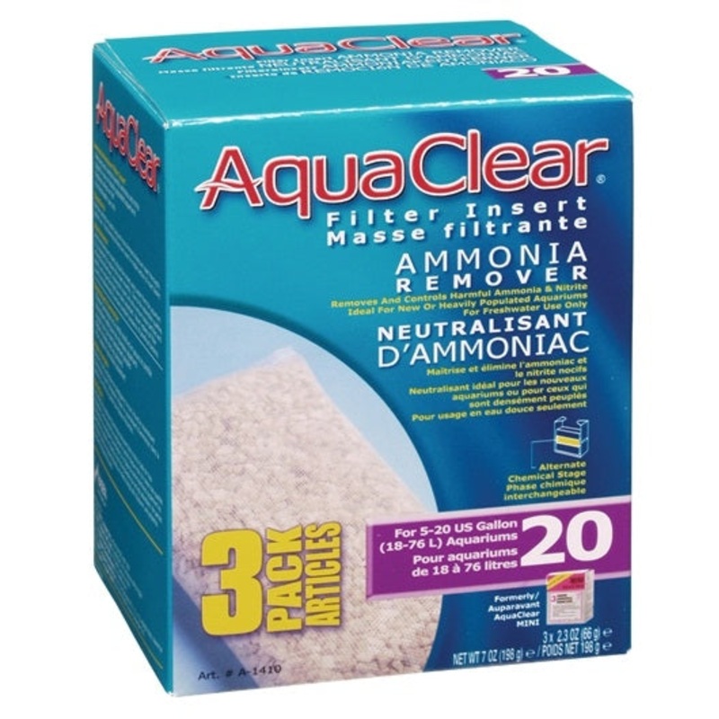 AquaClear 20 Ammonia Remover Filter Insert - 3 pack
