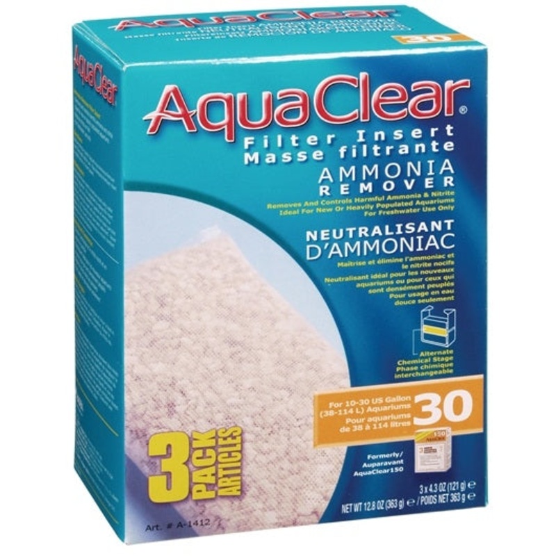 AquaClear 30 Ammonia Remover Filter Insert - 3 pack
