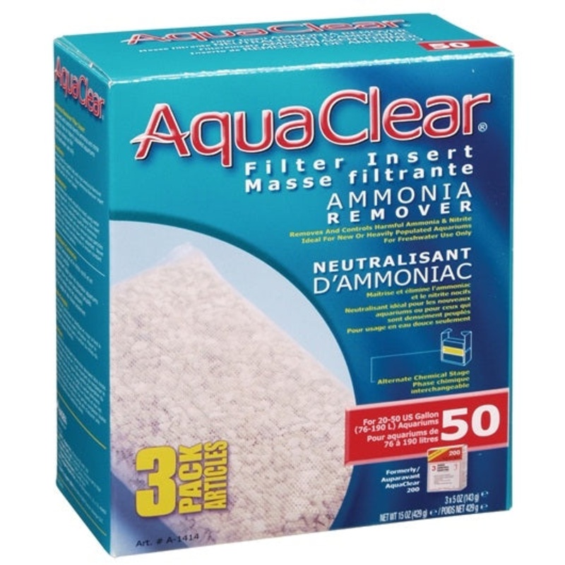 AquaClear 50 Ammonia Remover Filter Insert - 3 pack