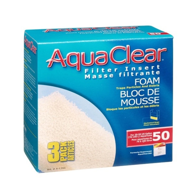 AquaClear 50 Foam Filter Insert - 3 pack