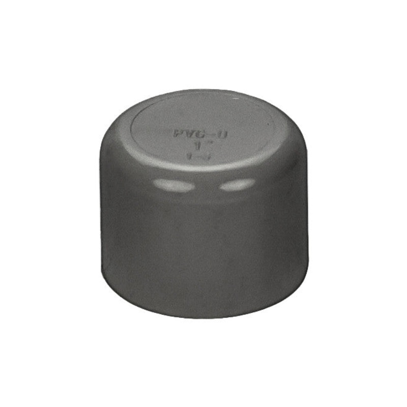 PVC End Cap Schedule 80 Slip - 1 Inch Grey