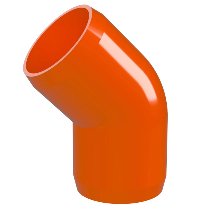 PVC 45 Degree Elbow Schedule 40 - 3/4 Inch Orange