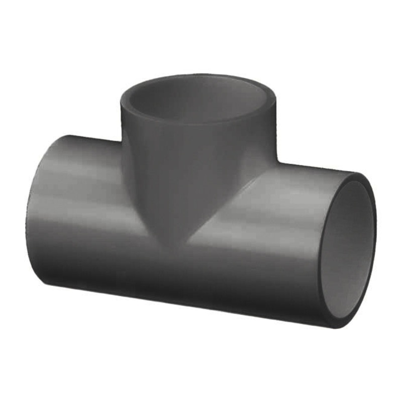 PVC Tee Schedule 80 - 1 1/2 Inch Grey