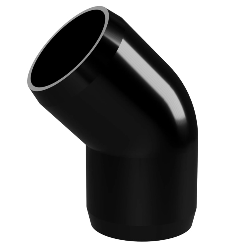PVC 45 Degree Elbow Schedule 40 - 1 1/4 Inch Black