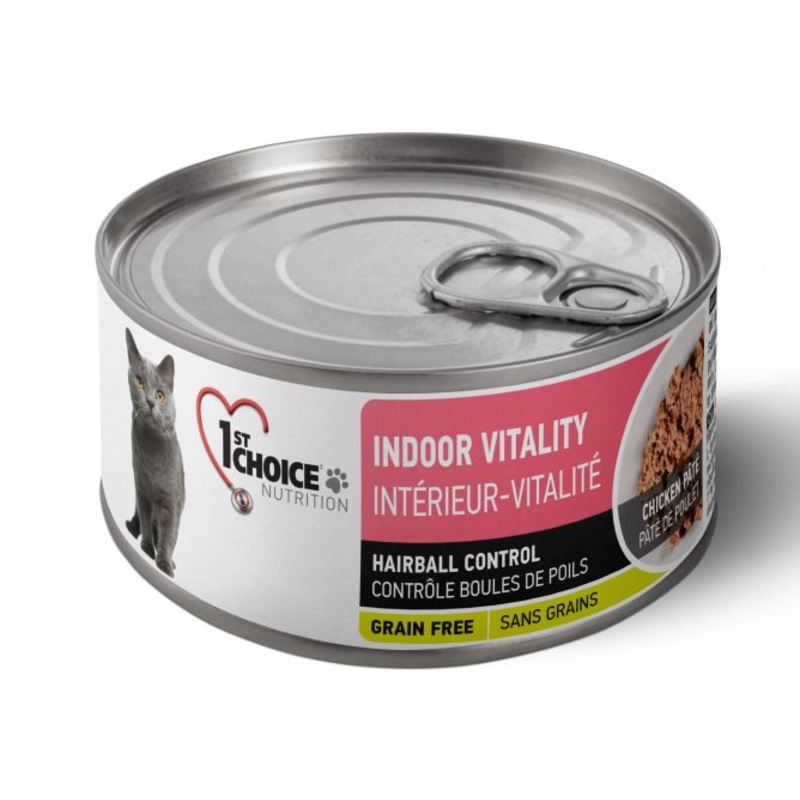 1st Choice Nutrition Hairball Control Chicken Pate Adult Wet Cat Food - 156g