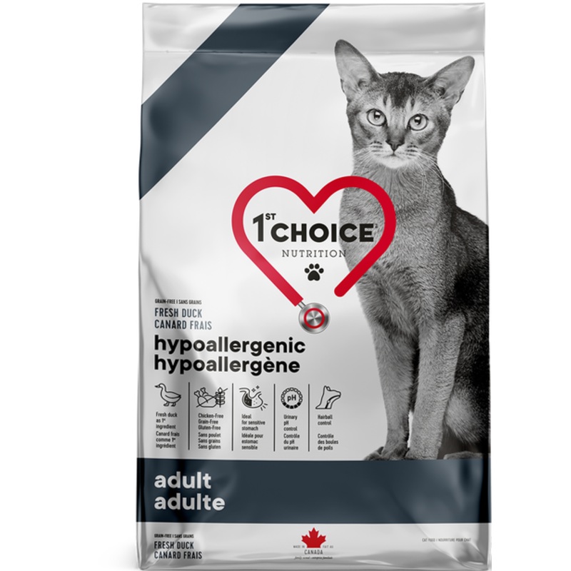 1st Choice Nutrition Hypoallergenic Duck Dry Adult Cat Food - 1.8kg
