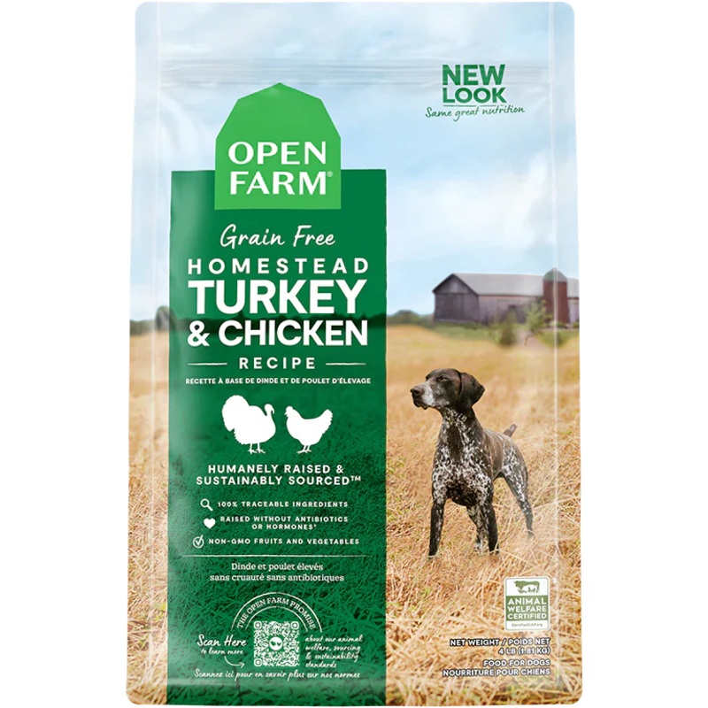 Open Farm Homestead Turkey & Chicken Grain Free Dry Dog Food - 4lb