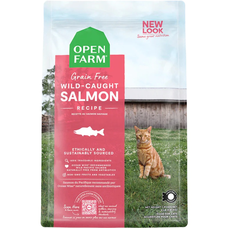 Open Farm Homestead Wild Caught Salmon Dry Cat Food - 4lb