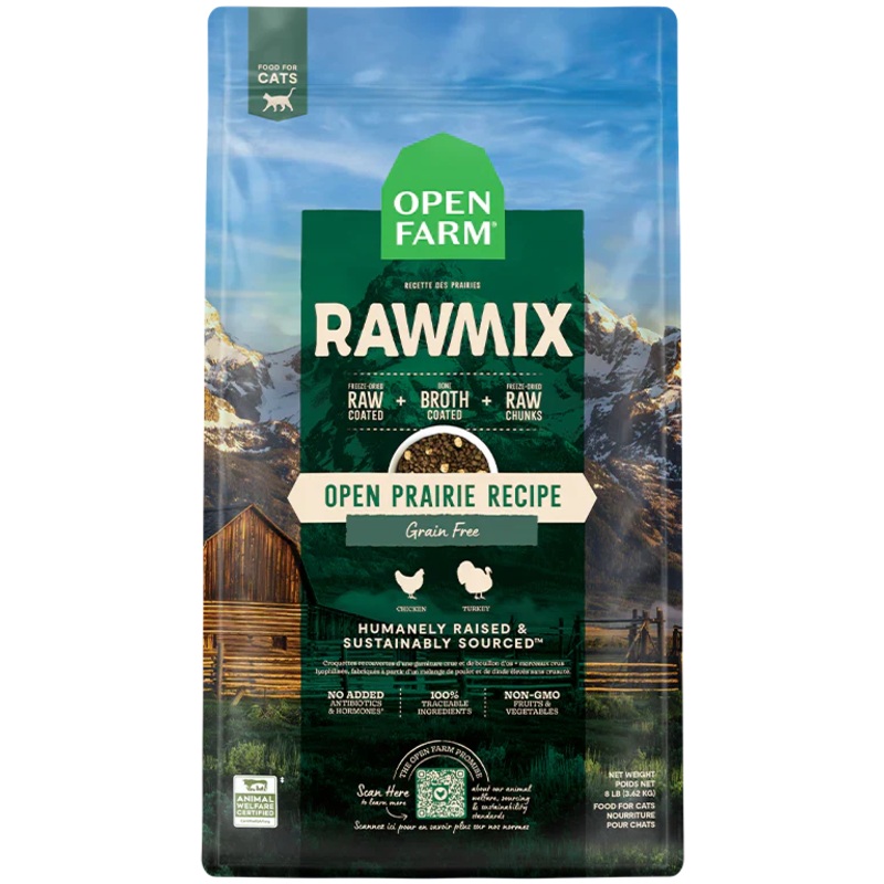 Open Farm Open Prairie Grain Free RawMix Dry Cat Food - 8lb