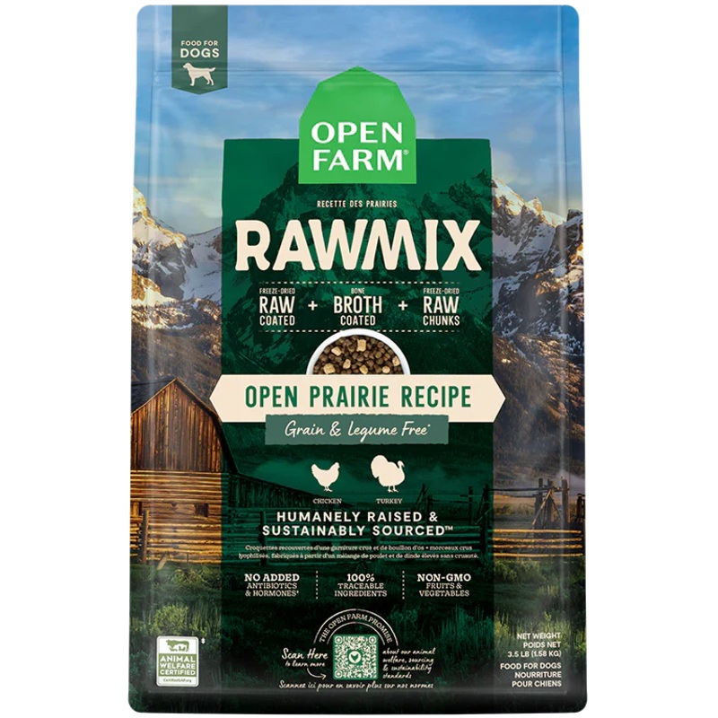 Open Farm Open Prairie Grain Free RawMix Dry Dog Food - 3.5lb