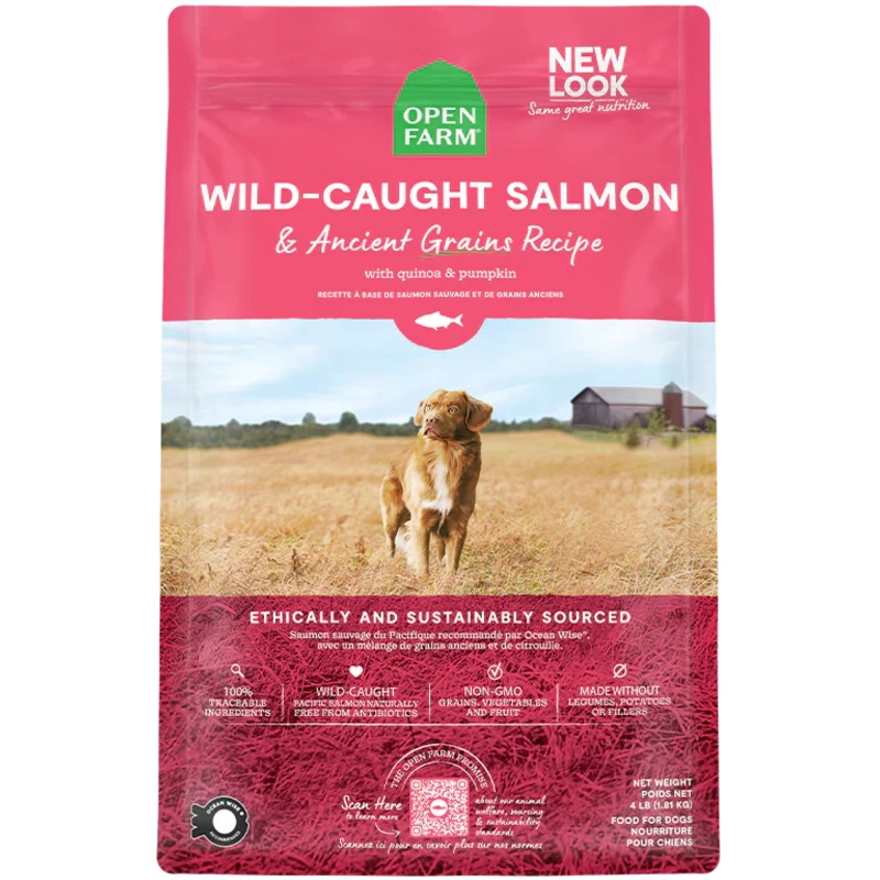 Open Farm Wild Caught Salmon & Ancient Grains Dry Dog Food - 22lb