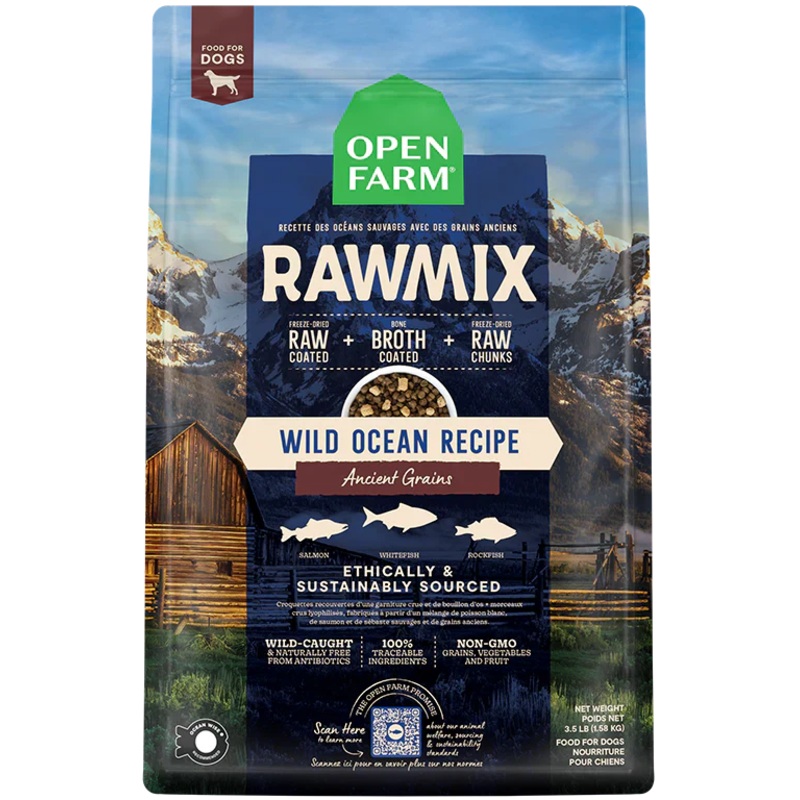 Open Farm Wild Ocean Ancient Grains RawMix Dry Dog Food - 3.5lb