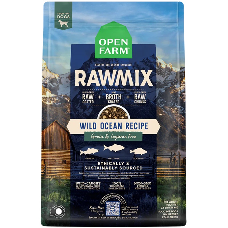 Open Farm Wild Ocean Grain Free RawMix Dry Dog Food - 3.5lb