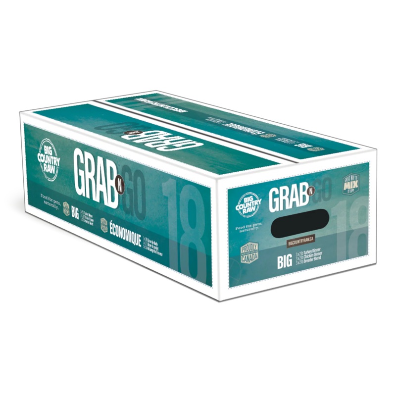 Big Country Raw Grab N Go Big Raw Frozen Dog Food - 18lb