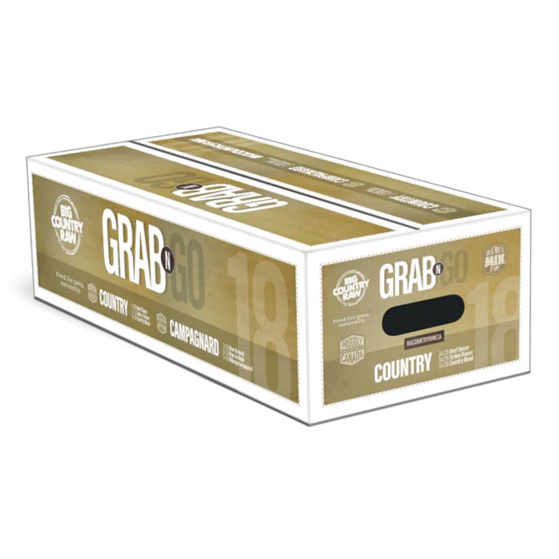 Big Country Raw Grab N Go Country Raw Frozen Dog Food - 18lb